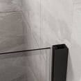 thumbnail image 5 of Demi Bonn 34" x 72" Bifold Shower Door Combo with White Acrylic Shower Base, 1/4 inch Thick Clear Tempered Glass Frameless Shower Door, Black, 5 of 7