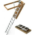 thumbnail image 6 of MIDODO Aluminum Attic Ladder, 54" W x22.5 H 350 Pound Load Capacity, Folding & Pull Down Attic Ladder for 7'8"-10'3" Ceiling Height, 6 of 10