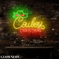 thumbnail image 4 of Glowneon Cowboy Christmas Neon Wall Decor, Christmas Cowboy Bar Sign, 4 of 5