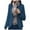 Blue, variant on Jacenvly 2024 Blazers for Women Turndown Collar Long Sleeve Short Business Attire Button Pocket Solid Cardigan Coat Soft Skin-Friendly Casual Fashion Slimming Top