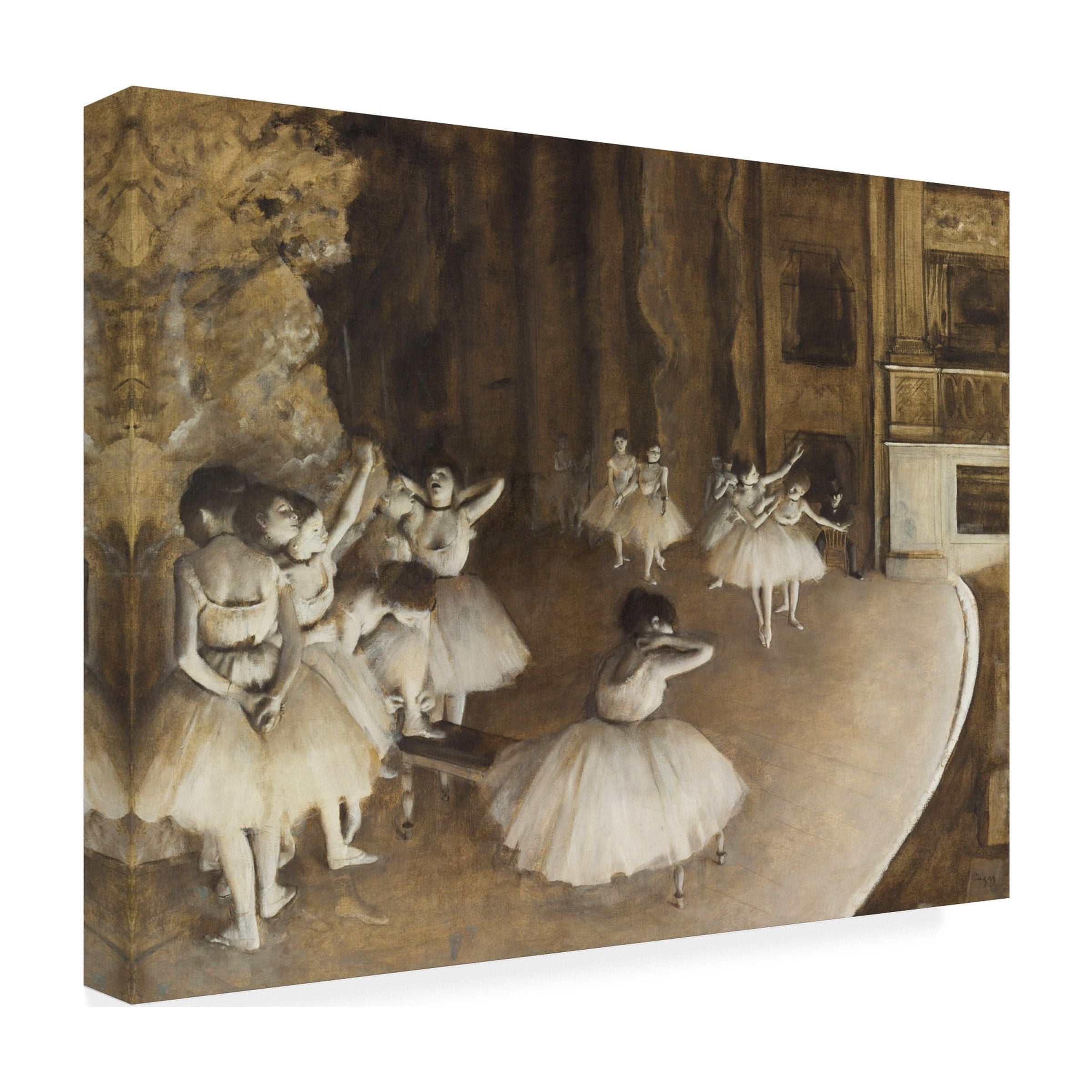 Edgar Degas 'Ballet Rehearsal, 1874' Canvas Art