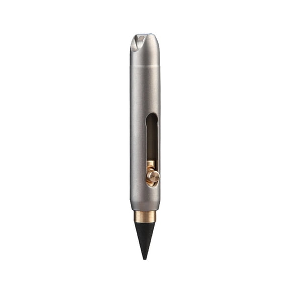 Metal Inkless Pen Titanium Alloy Pencil Desk Decor Pocket Pen for Writing Keychain Pendant