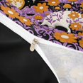thumbnail image 4 of Homewish Halloween Skull Bedding,Mushrooms Flowers Duvet Cover Full,Purple Yellow,Black Reversible,3 Pieces,1 Duvet Cover and 2 Pillowcases, 4 of 6