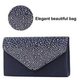 thumbnail image 3 of Bolso de noche para mujer, bolso de banqueteAzul marino, 3 of 5