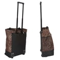 thumbnail image 5 of 20" Rolling Tote Bag with Handle, Print Portable Grocery Trolley Bag with Wheels for Work, Short Trips,Beach & Daily,Leopard, Tf023, 5 of 5