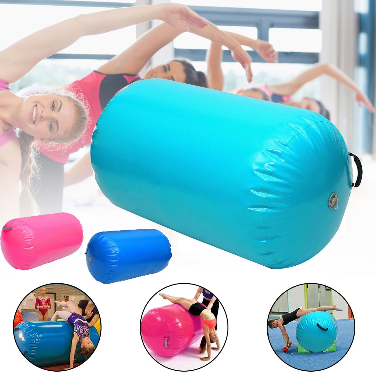 100/120cm Inflatable Air Track Home Roller Small Gym Cylinder Training Sport 