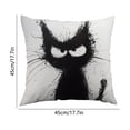thumbnail image 3 of Streamlined Daily Black Line Fry Cats Pillow Cover Office Bedroom Pillow Cover Home Decoration, 3 of 6