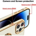 thumbnail image 4 of for iPhone 14 Pro Max Case with Magnetic Ring Holder Soft TPU Electroplated Cover Shockproof Scratchproof Kickstand Slim Protective Phone Case for iPhone 14 Pro Max White, 4 of 6