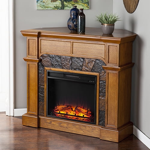Convertible Corner Electric Fireplace, Southern Enterprises Fireplace Replacement Parts