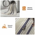 thumbnail image 5 of Beige Stripe Washable Area Rug 3'x5',Modern Abstract Art Navy Blue Striped Rustic Woven Cotton Tassels Kitchen Rugs,Non Slip Indoor Door Mat Throw Carpet for Entryway Living Room Nursery Laundry Room, 5 of 9