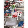 thumbnail image 4 of Outdoor Tablecloth with Umbrella Hole and Zipper, Blue Snowman Christmas Round Table Cloth 60 Inch Waterproof Tablecloth, Winter Snowflake Xmas Gifts Picnic Table Cover for Patio Camping, 4 of 7