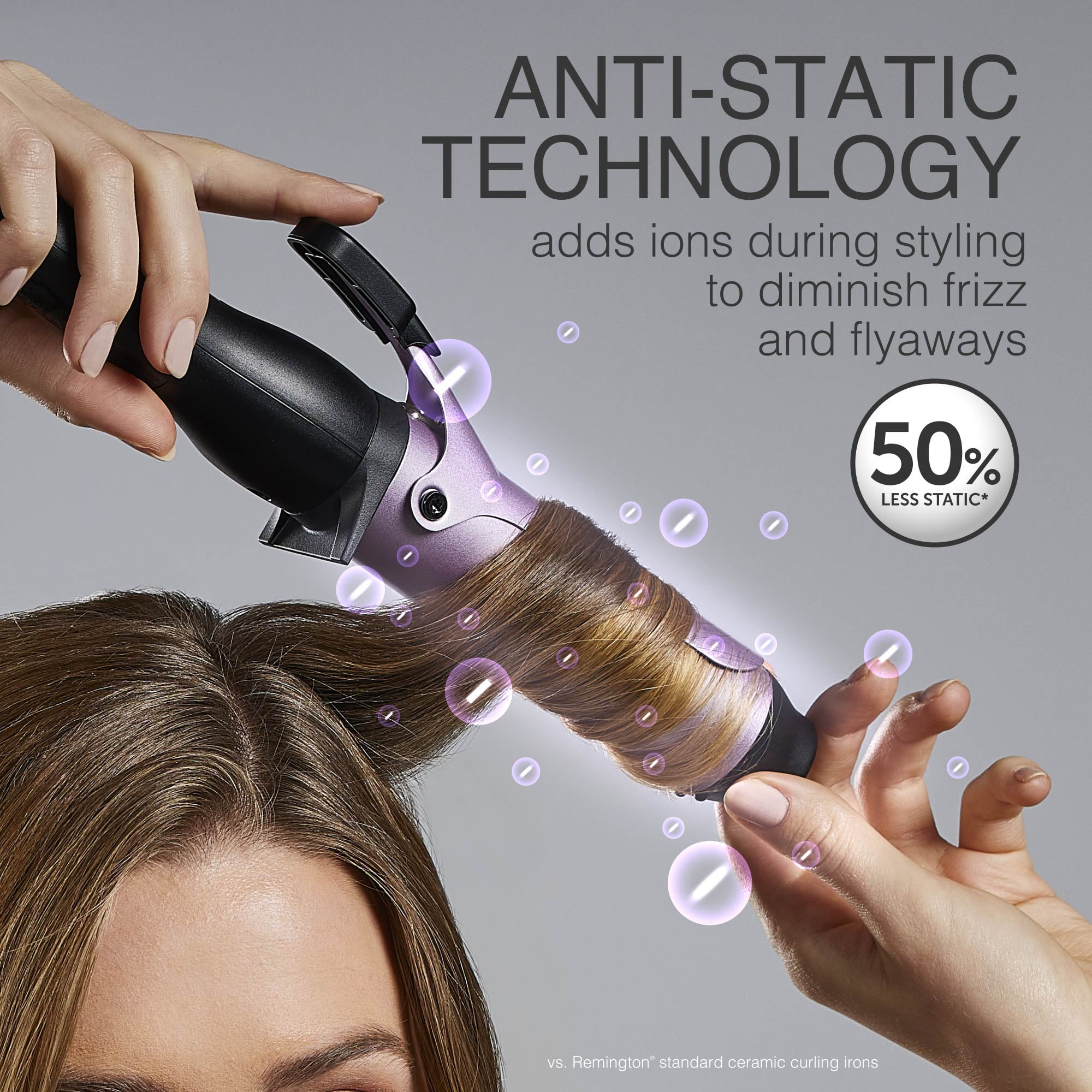 Remington Anti-Static 1.5-Inch Curling Iron with Titanium Protection, Ceramic Barrel, Auto Shut-Off, CI5438NA