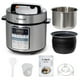 thumbnail image 1 of Olla a presión eléctrica Fullwill de 6 cuartos con dos ollas, 12 en 1, multifunción, de acero inoxidable 304 y cerámica, ideal para preparar sopas, gachas, yogur, guisos, arroz, aves, frijoles y mucho, 1 of 5