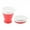 Red, variant on Portable Silicone Folding Water Cup 200/350ml Heat Resistant Telescopic Collapsible Foldable Mug With Lid For Travel Camping