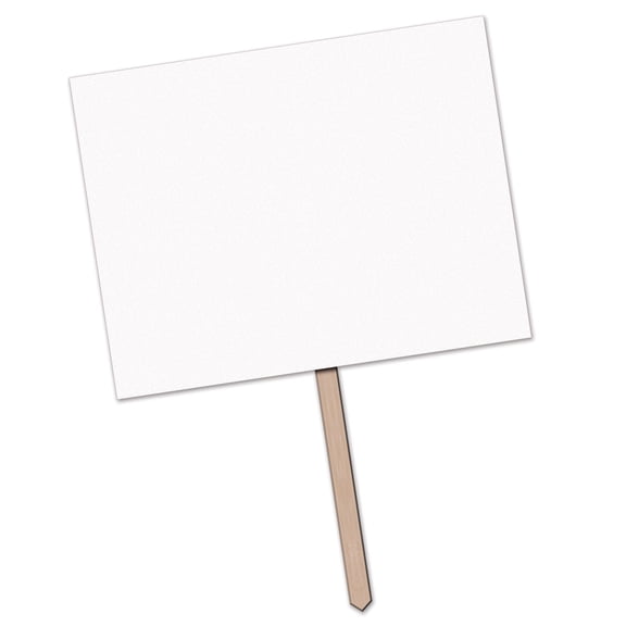 Beistle "Blank" Yard Sign, 12" x 15", White