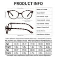 thumbnail image 5 of OCCI CHIARI Women Stylish Round Reading Glasses for Reader 100 125 150 175 200 225 250 275 300 350 400 500 600 (Tortoise 500）, 5 of 6