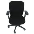 thumbnail image 2 of Removable Stretch Swivel Chair Covers Office Armchair Comfortable Seat Slipcovers (Black S), 2 of 8