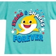 thumbnail image 3 of Baby Shark - Stars and Sharks - Girl's Fitted Short Sleeve Tee, 3 of 6