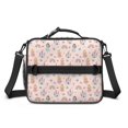 thumbnail image 2 of Princess and Castle Pink Pattern Insulated Lunch Bag with Shoulder Strap and Bottle Holder,Bento School Lunch Bag Box,11x9.5x3.5 Inches, 2 of 5