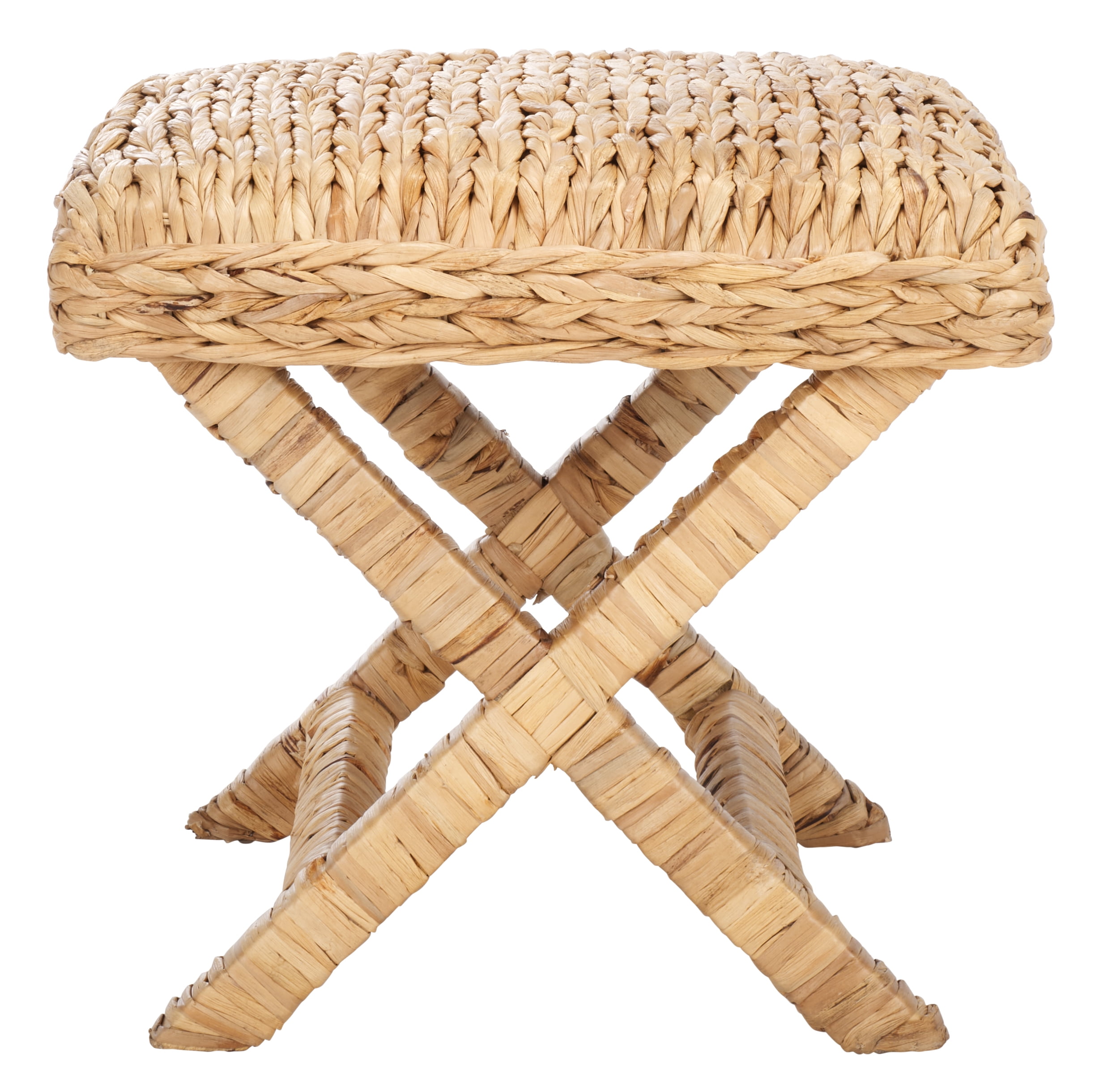 Safavieh Posey Modern Round Ottoman, Natural