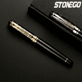 thumbnail image 3 of STONEGO Metal and Acrylic Fountain Pen with Gold Nib - Luxury Business and Office Writing Instruments - Premium Stationery for Professionals, Students and Signature Use - Elegant Design, Smooth Ink, 3 of 7