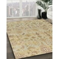 thumbnail image 3 of Ahgly Company Machine Washable Indoor Square Abstract Brown Area Rugs, 3' Square, 3 of 7