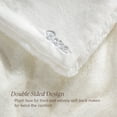 thumbnail image 3 of Bare Home Faux Fur Blanket - 47" x 60" - Ultra Soft Fleece - Throw, White, 3 of 8