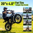thumbnail image 3 of TST Electric Bike for Adults, 48V/15AH Battery, 20"x4" Fat Tire, 750W Motor E Mountain Biker, SGS Certified, 3 of 10