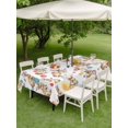 thumbnail image 3 of Outdoor Tablecloth with Umbrella Hole and Zipper, Happy Easter Rectangle Table Cloth 60x120 Inch Waterproof Tablecloth, Funny Cute Rabbit Bunny Colorful Eggs Picnic Table Cover for Patio Camping, 3 of 7