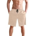 thumbnail image 2 of Peach Solid Color Background Large Size Men's Lightweight Beach Shorts with Mesh Lining, Quick Dry, 2 of 8