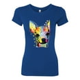thumbnail image 2 of Wild Bobby Dean Russo Colorful Chihuahua Dog Lover Women Slim Fit Junior Tee, Royal, Large, 2 of 5