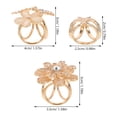 thumbnail image 4 of 3pcs Rhinestone Scarf Rings Women Scarf Clips Shawl Buckles Scarf Clasps Clothes Decorations, 4 of 8