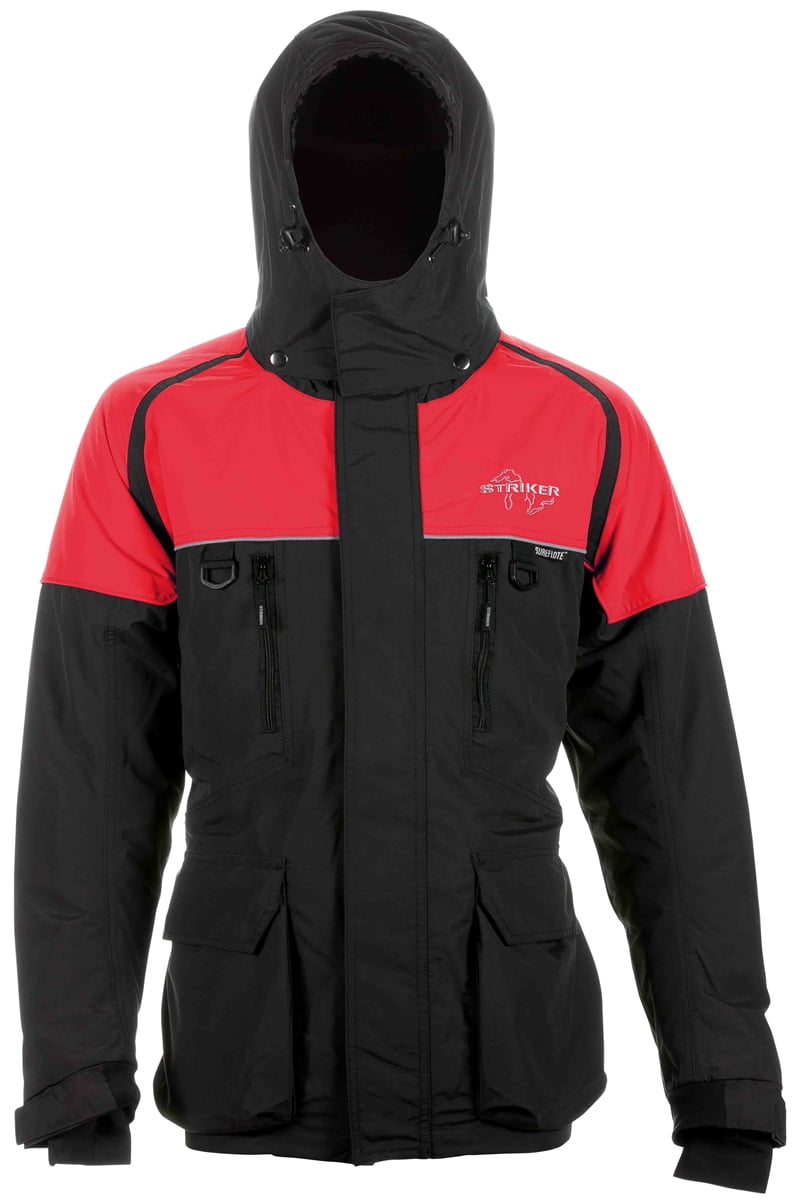 Striker Nomad Floating Ice Fishing Jacket Red Black 110413 Medium by