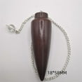 thumbnail image 4 of with Chain Portable Dowsing Wooden Healing Reiki Spiritual Pendulo Natural Wooden Pendulum Round Cone Pattern Reiki Pendulum Pendant B, 4 of 7