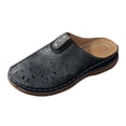 thumbnail image 7 of Mules Sandals for Women Thick Sot Sole Retro Hollow out Slip on Slides Casual Lightweight Nonslip Orthopedic Walking Shoes Black Size 8, 7 of 7
