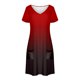 thumbnail image 4 of Vestido Corto de Verano Moda Gradiente Corto de Manga en V Cuello Vestido Casual, Poliéster Ligero de Verano, Lavado de Manos, 4 of 9