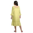 thumbnail image 4 of Moomaya Solid Lace Neckline Nursing Sleepwear Cotton Button Placket Nightdress, 4 of 6