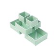 thumbnail image 1 of Nvzi 6 cajas de almacenamiento para organizar la despensa, perfectas para baño, armario, cocina, refrigerador y armario. 28 x 28 x 11 cm (verde)., 1 of 4