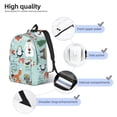 thumbnail image 3 of Wukai Christmas Winter Animals Durable Canvas Laptop Backpack,Adjustable Shoulder Straps,Water-Resistant,Large Capacity,Stylish Design, Fits 15-17in Laptops,Unisex for School,Office,Travel-Small, 3 of 5