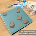 thumbnail image 4 of FORMRS 3 Ring Photo Album 4"x6" Self Adhesive Large Capacity PU Leather Cover, Cartoon Capybaras, 4 of 8