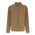thumbnail image 6 of longantii Women Corduroy Button Down Shirt Collared Long Sleeve Chest Pocket Vintage Casual Corduroy Tops Relaxed Fit Fall Winter Daily Shirts, 6 of 6