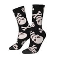 thumbnail image 1 of Fotbe black white Skull bone Calcetas Largas con Estampado para Hombre y Mujer – Calcetas de Compresión Transpirables y Elásticas, Viajar y Uso Diario Talla 5-11, 1 of 6