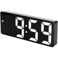 thumbnail image 3 of Reloj despertador con espejo recargable, reloj despertador con espejo LED, reloj despertador con espejo LED, reloj de mesa digital, artesanía excepcional, 3 of 14