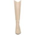 thumbnail image 5 of BLISSFUL STEP Women's Pointed Toe Stiletto Heel Knee High Boots Beige 7, 5 of 7
