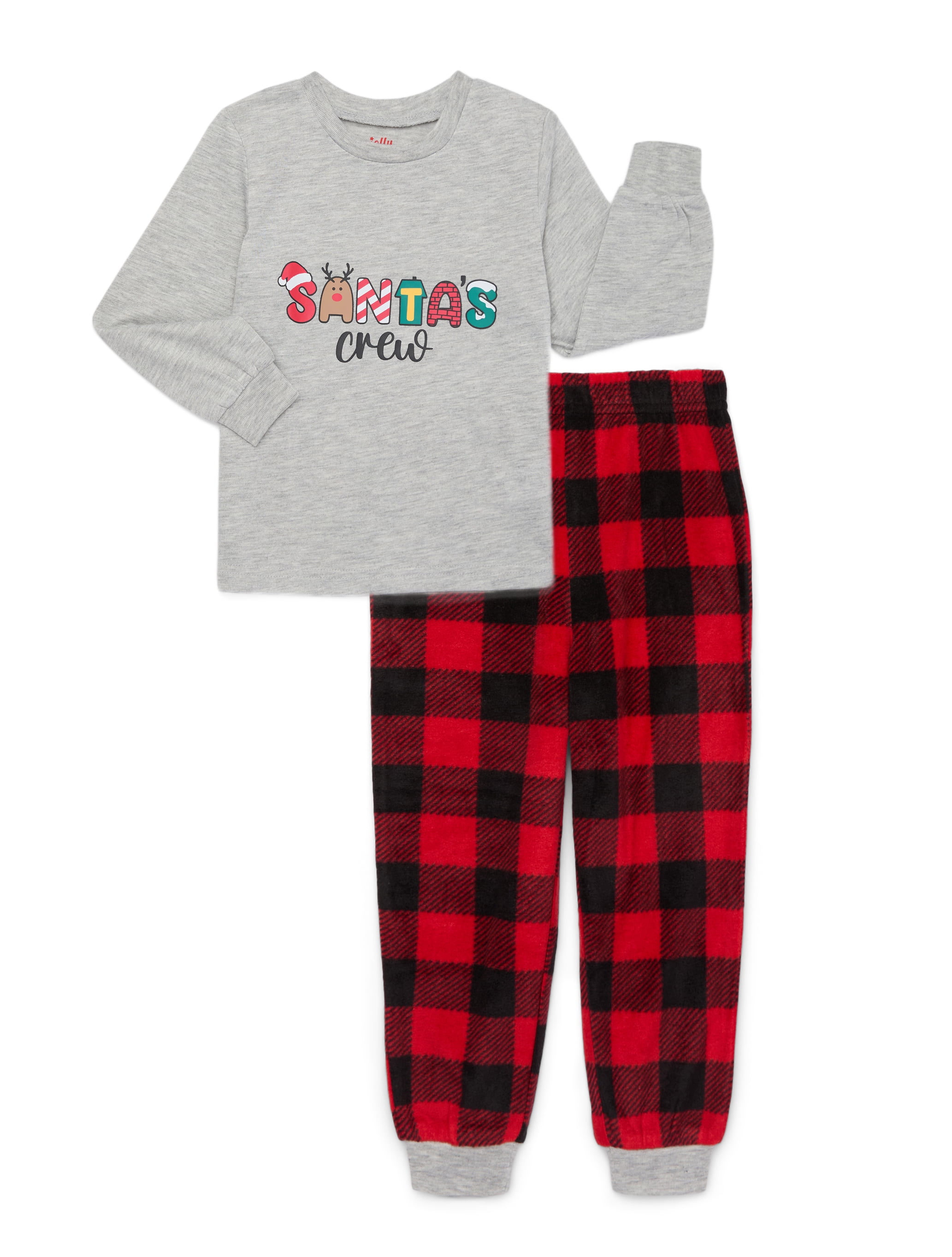 Jolly Jammies Baby and Toddler Unisex Matching Family Pajamas Christmas Sleepwear Set, 2-Piece, Sizes 6M-5T