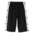 thumbnail image 3 of Unisex Basketball Side Buckle Training Pants - Full-Open Button Design, Polyester Spandex Sports Shorts, 3 of 4