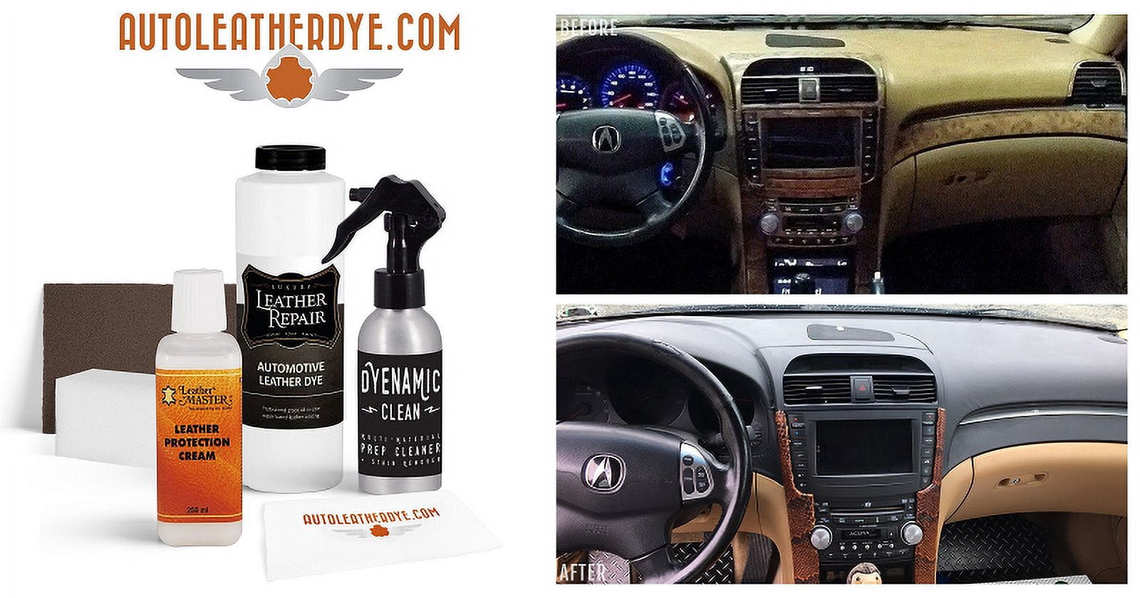 8oz Luxury Leather Repair Automotive Leather & Vinyl Dye Kit for Mercedes