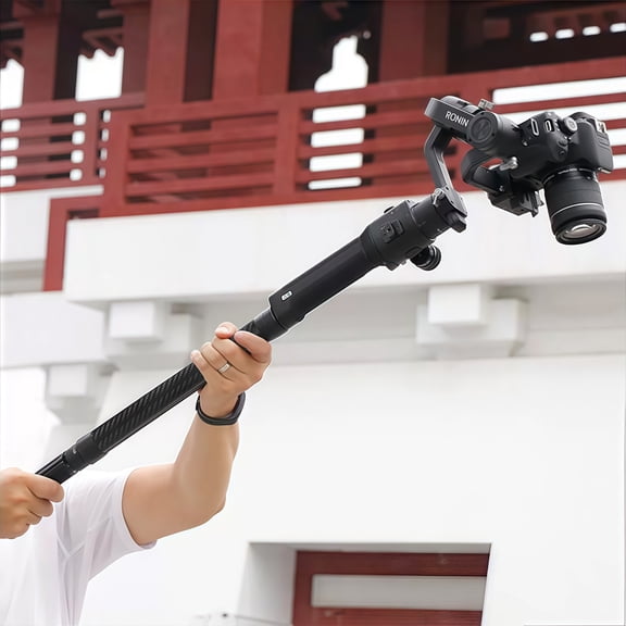 350mm Carbon Fiber Extension Monopod Pole for DJI Ronin S SC RSC2 Zhiyun Camera Gimbal Stabilizer Accessories，Extendable Rod Handheld Gimbal Handle Grip