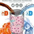 thumbnail image 4 of 1pc unicorn 30oz Tumbler with Straw & Handle - Insulated Stainless Steel Cup | Holiday Gift for Man Women (Christmas, Valentine's, Birthday), 4 of 7