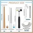 thumbnail image 2 of 6Pcs Ring Sizer Measuring Tools Including Ring Sizer Gauge Ring Mandrel Wood Polishing Stick and Jewelry Hammer Finger Sizing Measuring Kit for Ring Making and Repair, 2 of 5
